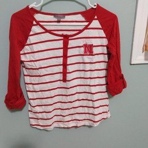 Women's Nebraska Huskers 3/4 sleeve shirt